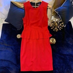 Stunning Red Vince Camuto Dress with Back Zipper
